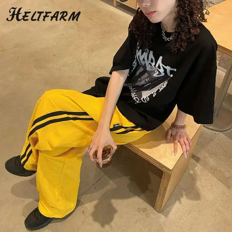 Casual High Street Slouchy Tracksuit Pants For Women With Loose Side Stripes Women Y2k Fashion Bottoms
Casual High Street Slouchy Tracksuit Pants For Women With Loose Side Stripes Women Y2k Fashion Bottoms