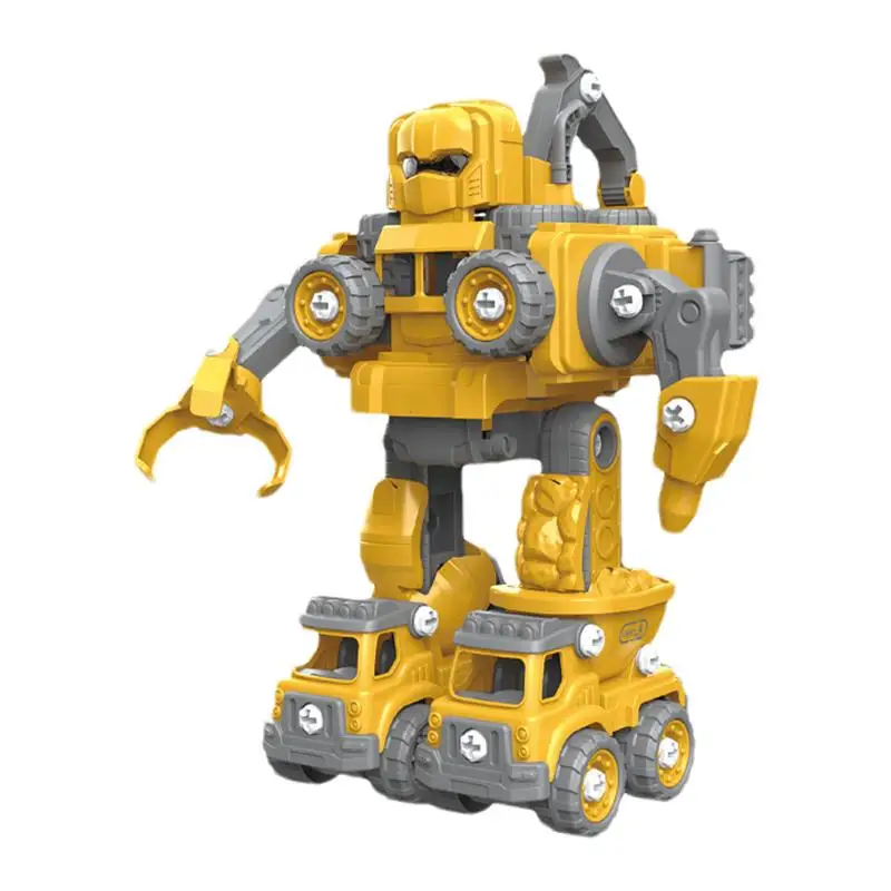 

Transforming Robot Toys 5-in-1 Transforming Robots For Kids DIY Assembly Educational Toy Robot Toys For Kids Ages 4-6