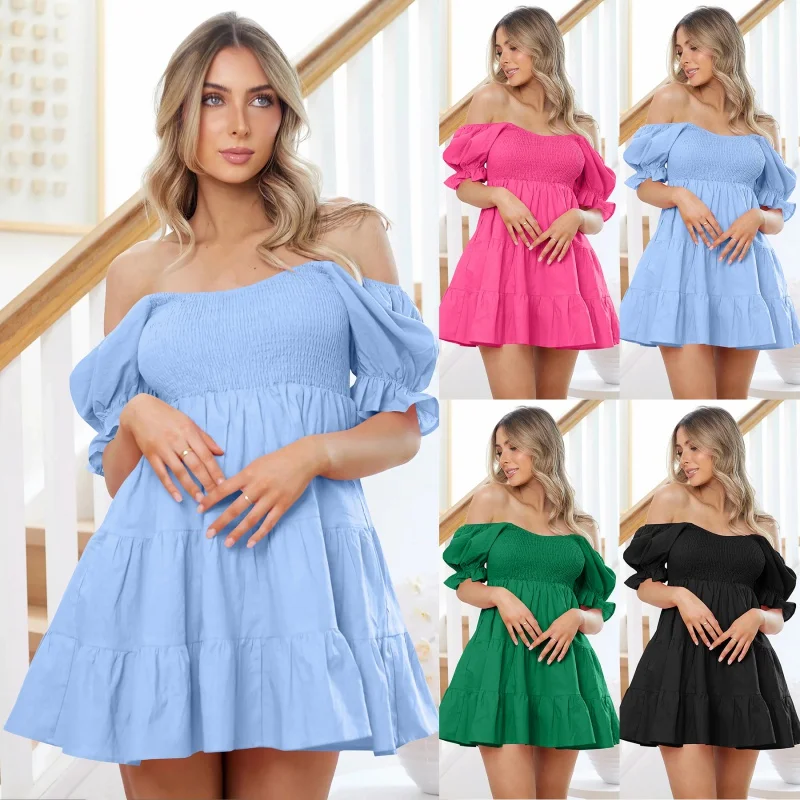 Sexy Ruffles Cake Dress Slim Temperament Lantern Sleeve Short DresstemuWomen's new
Sexy Ruffles Cake Dress Slim Temperament Lantern Sleeve Short DresstemuWomen's new