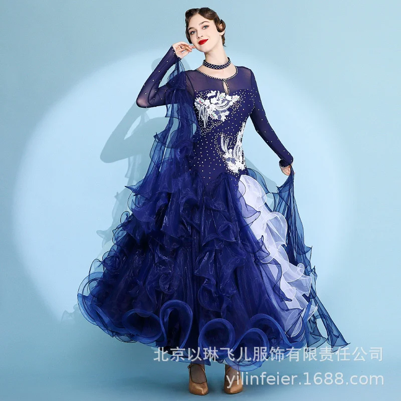 New Design Fashion Retro Elegant Women Adult Performance Competition Wear White Ballroom Dance Dress Faldas
New Design Fashion Retro Elegant Women Adult Performance Competition Wear White Ballroom Dance Dress Faldas