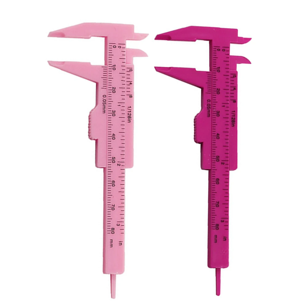 1pc 107mm Plastic Vernier Calipers Depth Height Diameter Measuring Tools For Jewelry Antiques Measurement Pink/Rose Red
1pc 107mm Plastic Vernier Calipers Depth Height Diameter Measuring Tools For Jewelry Antiques Measurement Pink/Rose Red