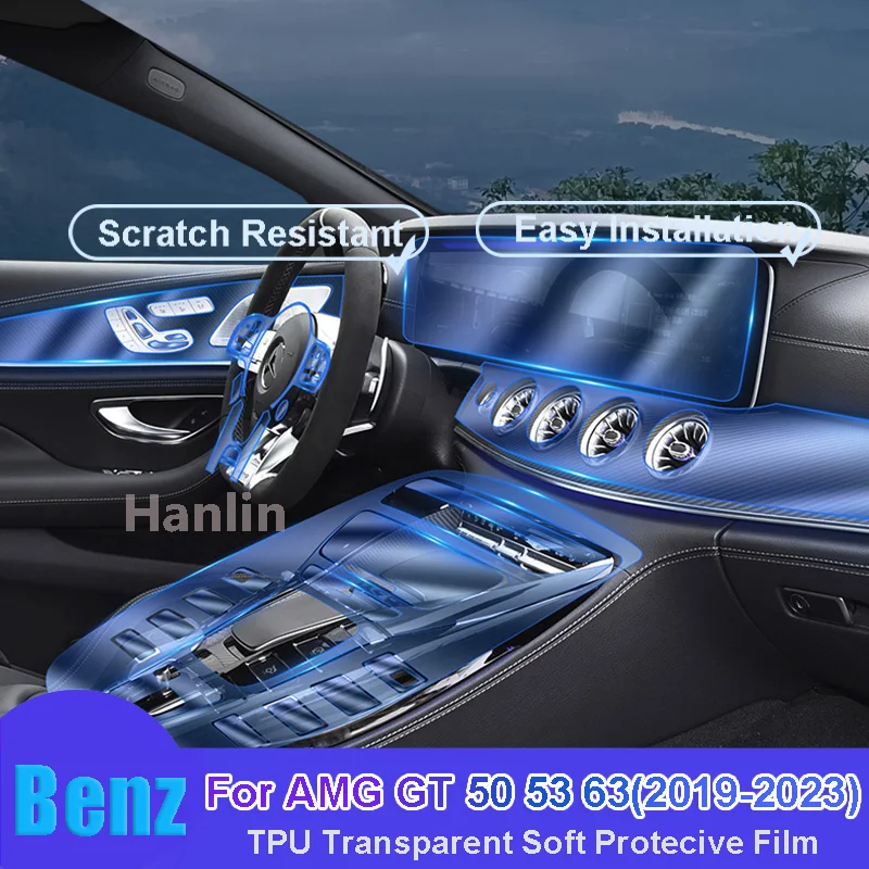 

For Benz AMG GT 50 53 63(2019-2023) Car GPS Navigation LCD Screen TPU Protective Film Protector Decoration Stickers