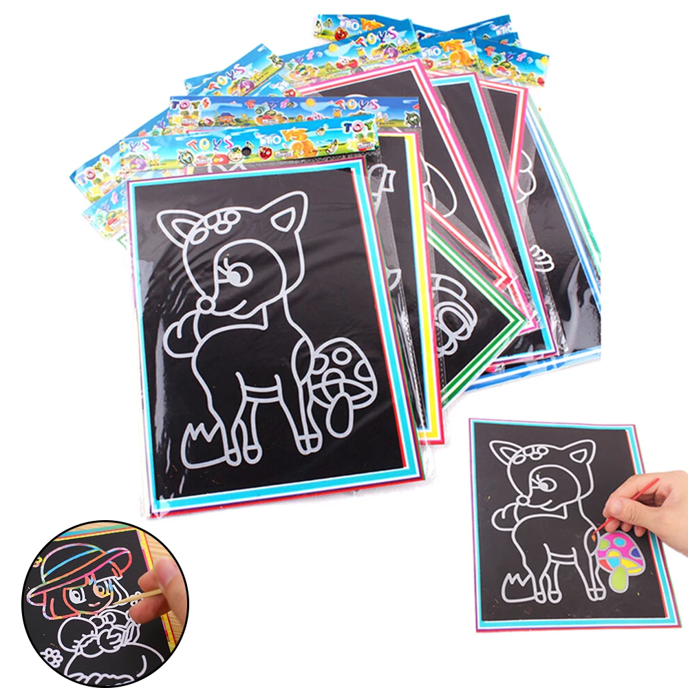 Kids Scratch Stickers Scraping Painting Education & Learning Toys For Children Gift Creative Imagination Development Toy 9*12CM
Kids Scratch Stickers Scraping Painting Education & Learning Toys For Children Gift Creative Imagination Development Toy 9*12CM