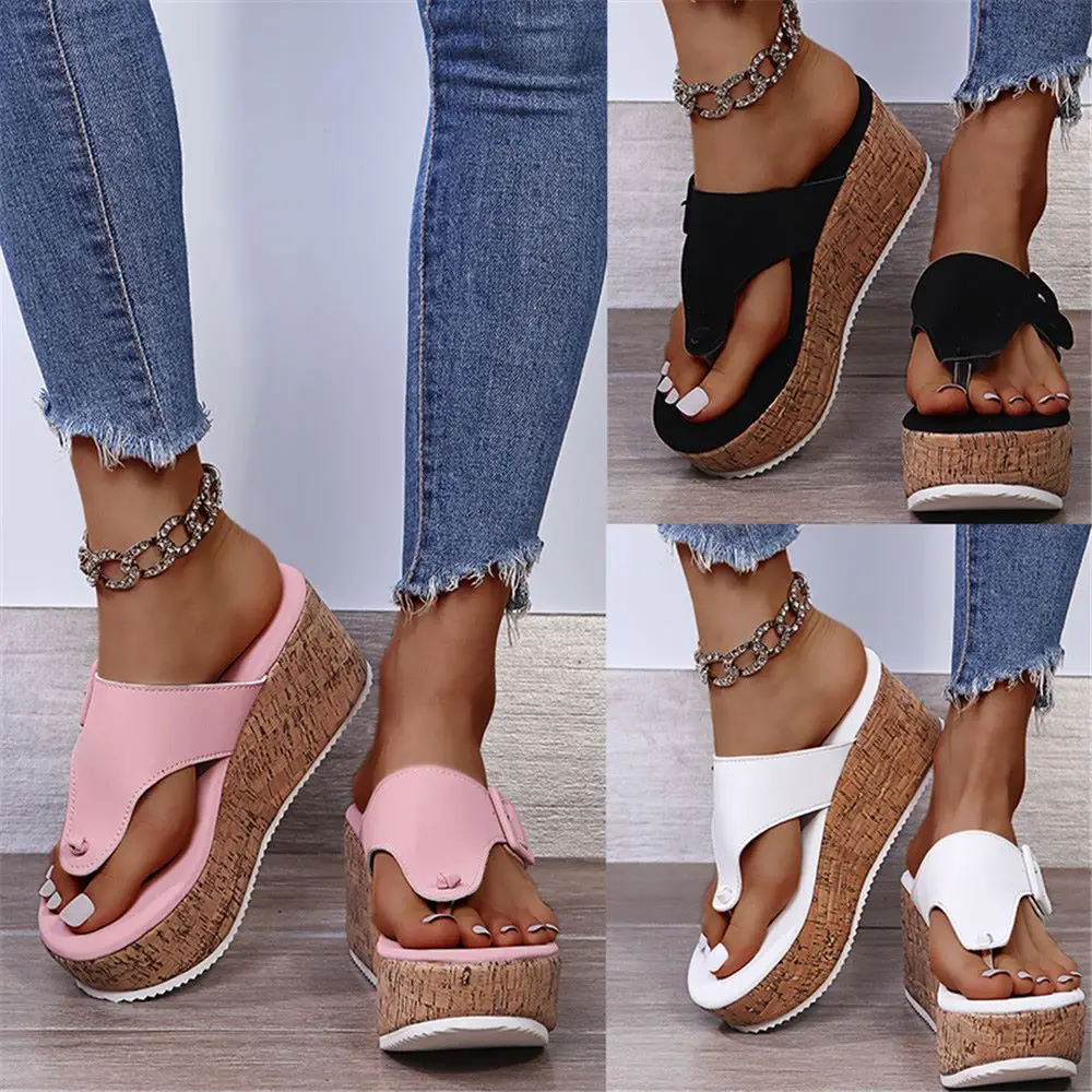 Women Wedge Slippers Summer Clip Toe Sandals Fashion 7.5cm Thick Bottom Casual Slippers Outdoor Flip Flops Black White Pink New
Women Wedge Slippers Summer Clip Toe Sandals Fashion 7.5cm Thick Bottom Casual Slippers Outdoor Flip Flops Black White Pink New