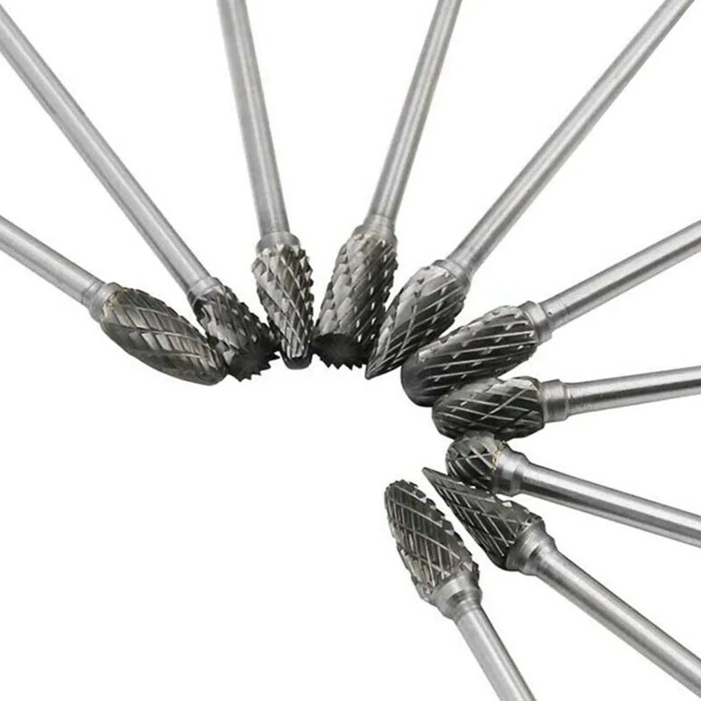 Rotary Burrs Versatile 10 Piece 4 Inch Long Double Cut Tungsten Carbide Rotary Burrs Set Metal and Wood Applications
Rotary Burrs Versatile 10 Piece 4 Inch Long Double Cut Tungsten Carbide Rotary Burrs Set Metal and Wood Applications