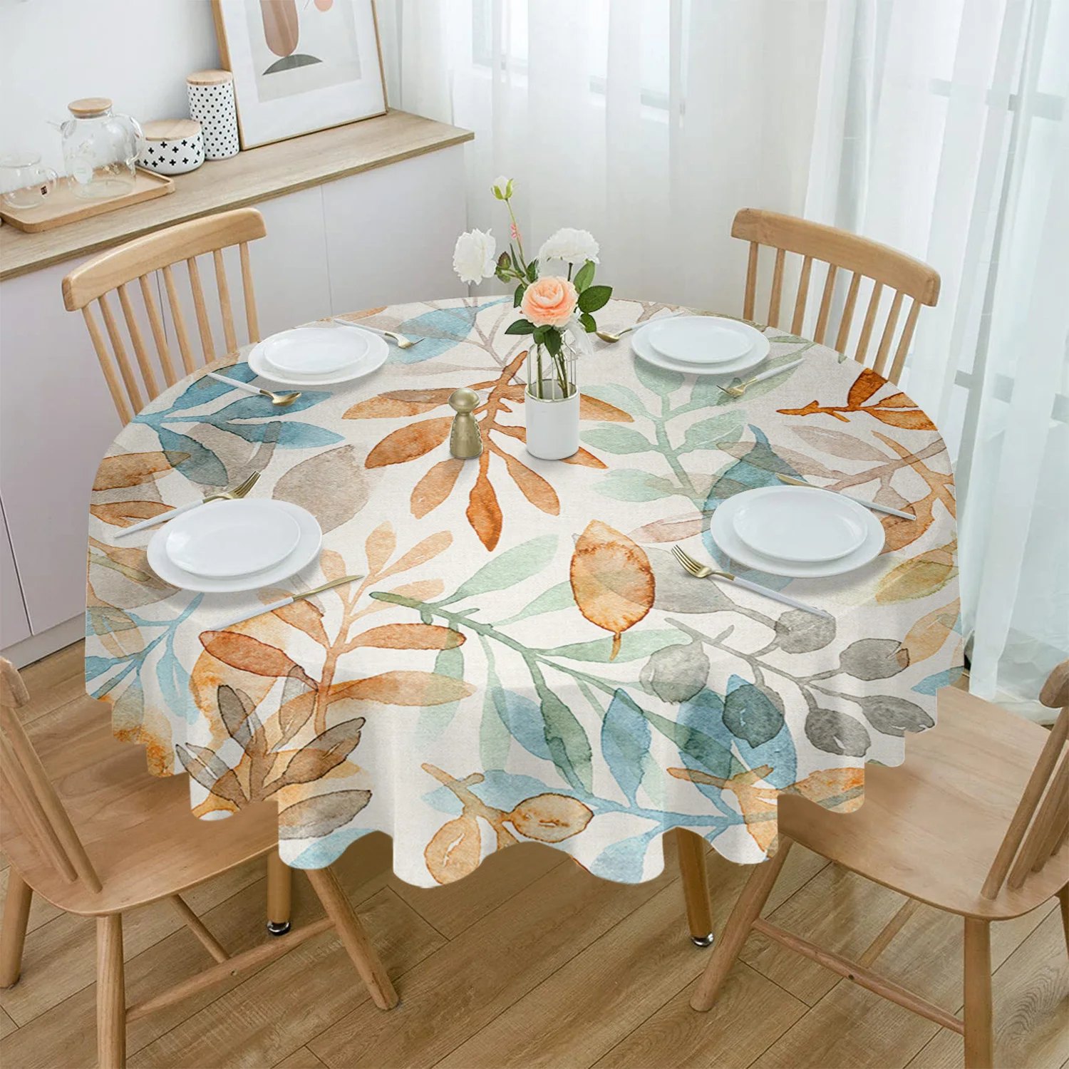 Autumn Watercolor Hand-Painted Leaves Round Tablecloth Party Kitchen Dinner Table Cover Holiday Decor Waterproof Tablecloths
Autumn Watercolor Hand-Painted Leaves Round Tablecloth Party Kitchen Dinner Table Cover Holiday Decor Waterproof Tablecloths