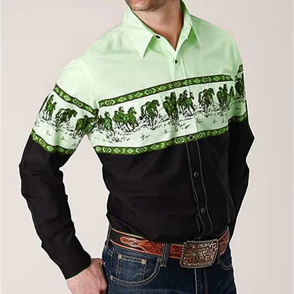 Men Clothes Western Style Printed Shirts Long Sleeve Casual Slim Fit Lapel Formal Dress Up Shirt And Blouse Men Tops Streetwear
Men Clothes Western Style Printed Shirts Long Sleeve Casual Slim Fit Lapel Formal Dress Up Shirt And Blouse Men Tops Streetwear