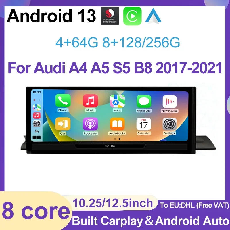 Android13 Car Stereo Multimedia Apple Carplay Auto Radio Player GPS Navigation For Audi A4 A5 S4 S5 A4L B8 2017-2021
Android13 Car Stereo Multimedia Apple Carplay Auto Radio Player GPS Navigation For Audi A4 A5 S4 S5 A4L B8 2017-2021