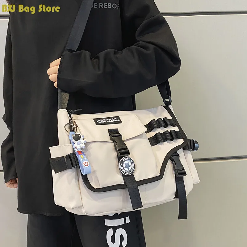 

Canvas Crossbody Bags For Women 2023 Nylon Men Postman Student Shoulder Messenger Bag Large Satchel Fashion Bookbag Big Handbags