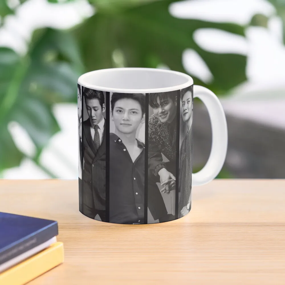 

Ji Chang Wook Vertical Black and White Collage Coffee Mug Personalized Gifts Aesthetic Cups Original Breakfast Cups Mug