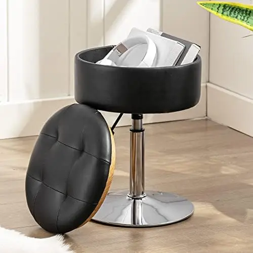 Vanity Stool Chair for Makeup Room, Height Adjustable Stool for Vanity with Storage, Small Whiskey Brown Faux Leather Vanity Sto
Vanity Stool Chair for Makeup Room, Height Adjustable Stool for Vanity with Storage, Small Whiskey Brown Faux Leather Vanity Sto