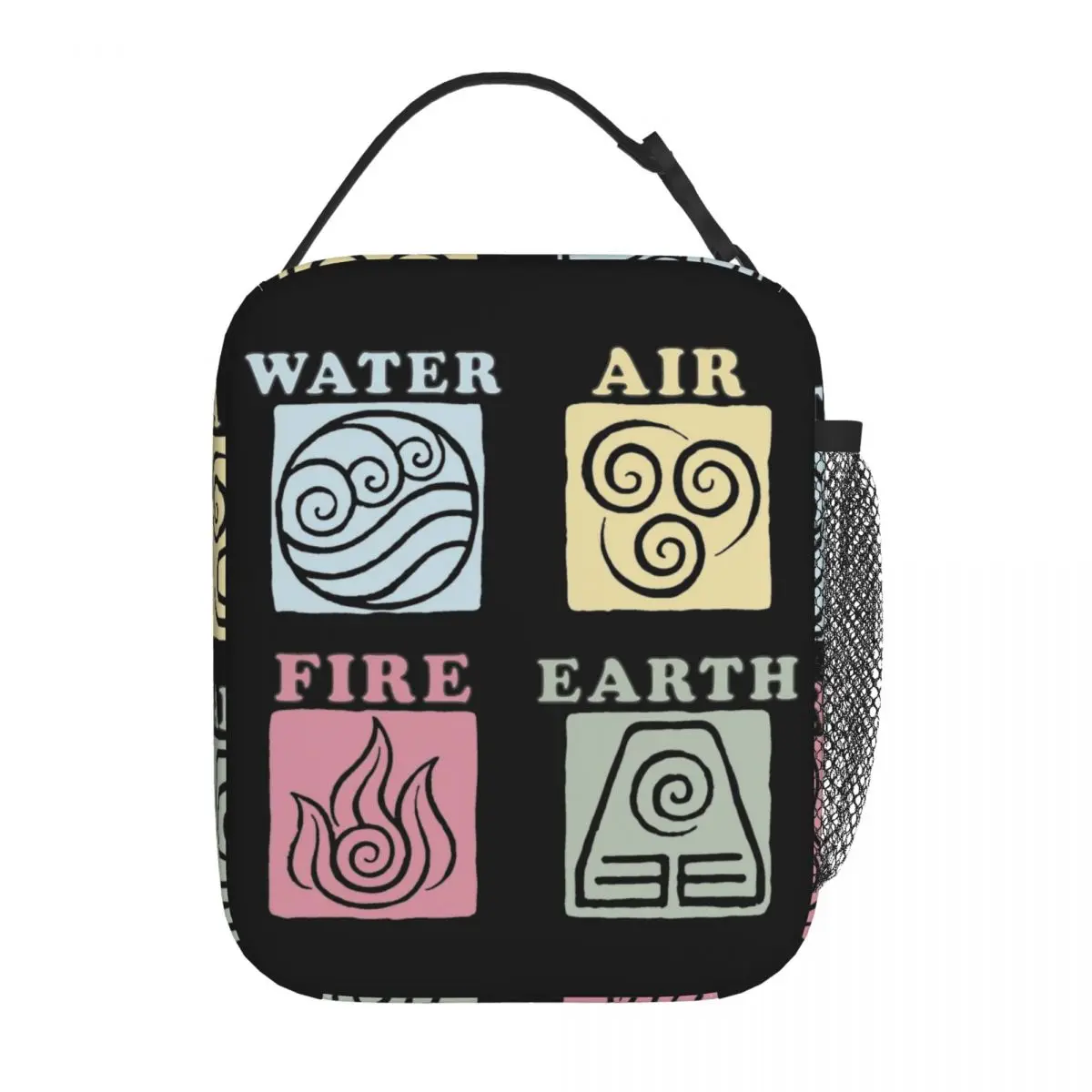 

Avatar-The Last Airbender Natural Elements Box Up Sketch Insulated Lunch Bags Thermal Meal Container Tote Lunch Box for Picnic