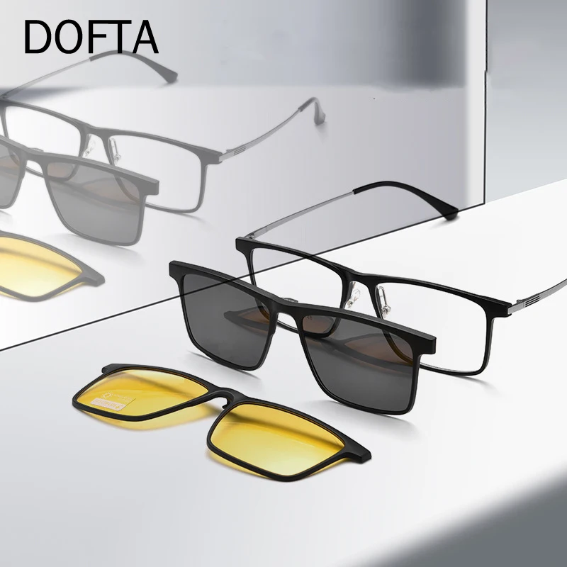 DOFTA Square Pure Titanium Optical Prescription Eyeglasses Frame Men Magnetic Clip Polarized UV400 Clip Glasses Frame 5965
DOFTA Square Pure Titanium Optical Prescription Eyeglasses Frame Men Magnetic Clip Polarized UV400 Clip Glasses Frame 5965
