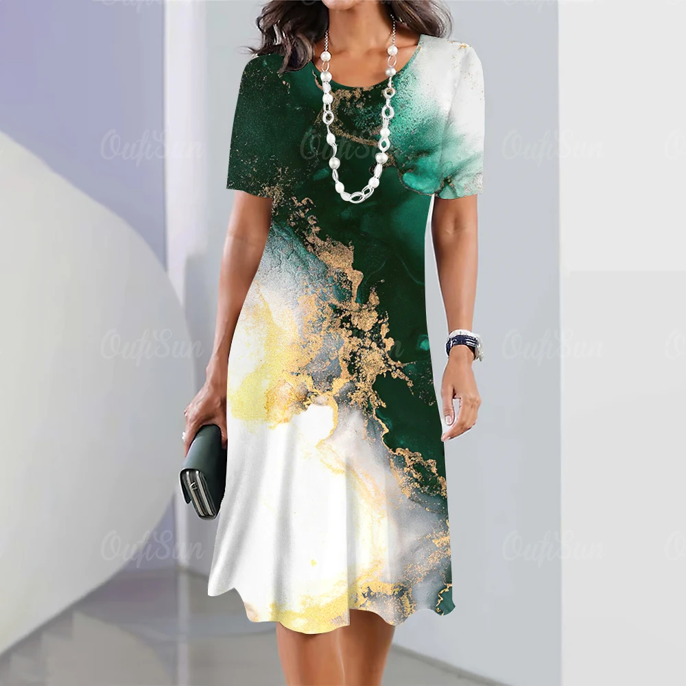 Women's Dresses Summer 2023 Elegant Dresses Fashion Stitching O Neck Loose Bohemian Skirts Vacation Female Short Graffiti Tops
Women's Dresses Summer 2023 Elegant Dresses Fashion Stitching O Neck Loose Bohemian Skirts Vacation Female Short Graffiti Tops