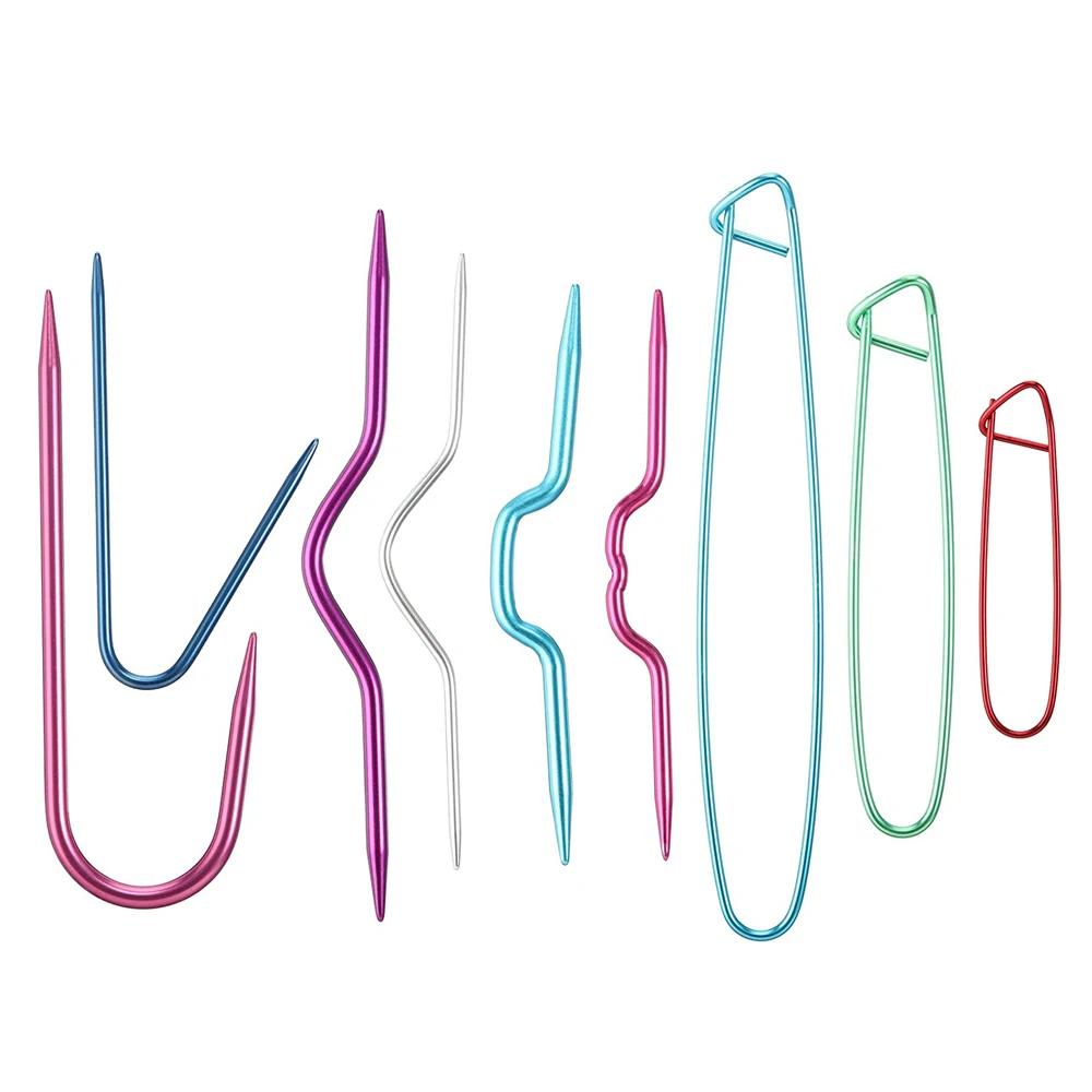 9Pcs Cable Stitch Holders Aluminum Safety Pins Brooch Weaving Needle Bent Tapestry Yarn Needles for Sewing Crochet Knitting
9Pcs Cable Stitch Holders Aluminum Safety Pins Brooch Weaving Needle Bent Tapestry Yarn Needles for Sewing Crochet Knitting