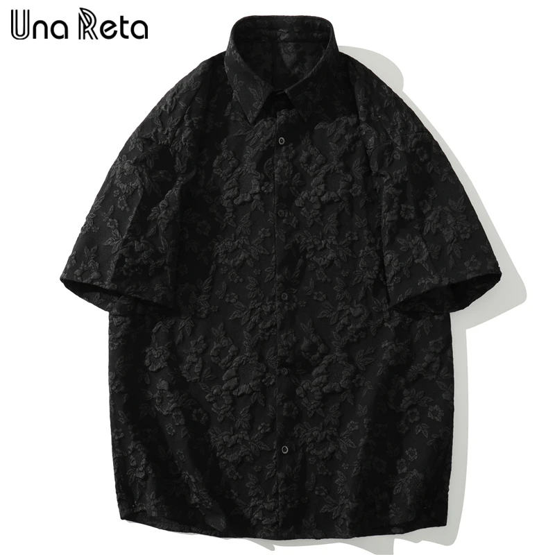 Una Reta Single Breasted Men's Shirt Summer Tops Streetwear Short Sleeve Shirts For Men Harujuku Solid Floral Oversized Shirts
Una Reta Single Breasted Men's Shirt Summer Tops Streetwear Short Sleeve Shirts For Men Harujuku Solid Floral Oversized Shirts