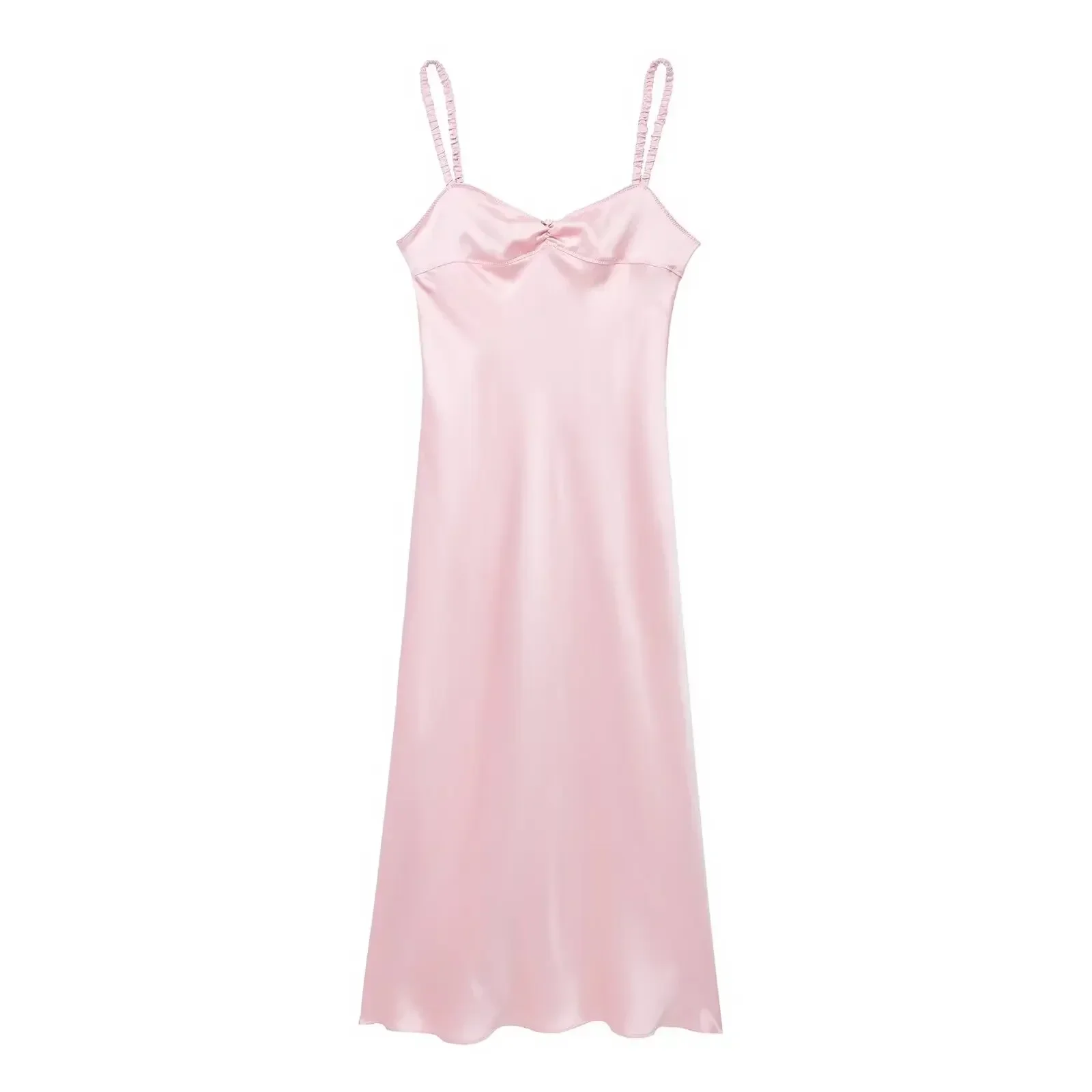 Women's New Fashion Silk Texture Underwear Style Mid length Dress Retro Backless Elastic Wide Shoulder Strap Women's Dress Mujer
Women's New Fashion Silk Texture Underwear Style Mid length Dress Retro Backless Elastic Wide Shoulder Strap Women's Dress Mujer