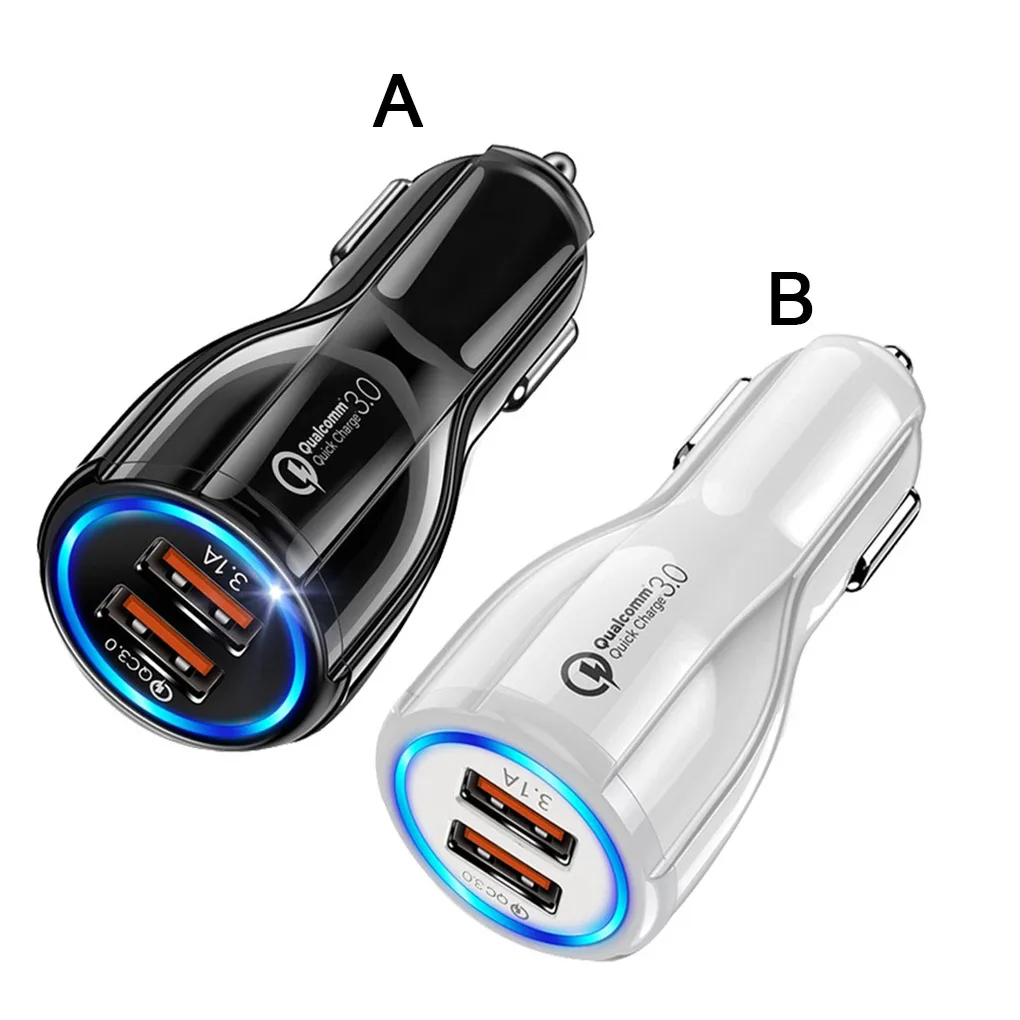 Быстрое зарядное устройство QC 3,0, адаптер постоянного тока 5 в А, автомобильное зарядное устройство с двумя USB-портами для телефона, планшета, черное
Быстрое зарядное устройство QC 3,0, адаптер постоянного тока 5 в А, автомобильное зарядное устройство с двумя USB-портами для телефона, планшета, черное