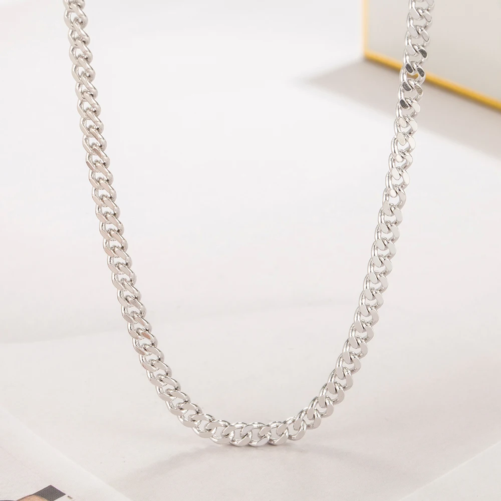 Fashion Temperament Cuban Chains Necklace for Men's 925 Sterling Silver Long Chain Choker Men Collar on Necklace Pendant 12 Mallzona Scb616d3abff9494f8f9be4aa2590f398k Fashion Temperament Cuban Chains Necklace for Men's 925 Sterling Silver Long Chain Choker Men Collar on Necklace Pendant Mallzona