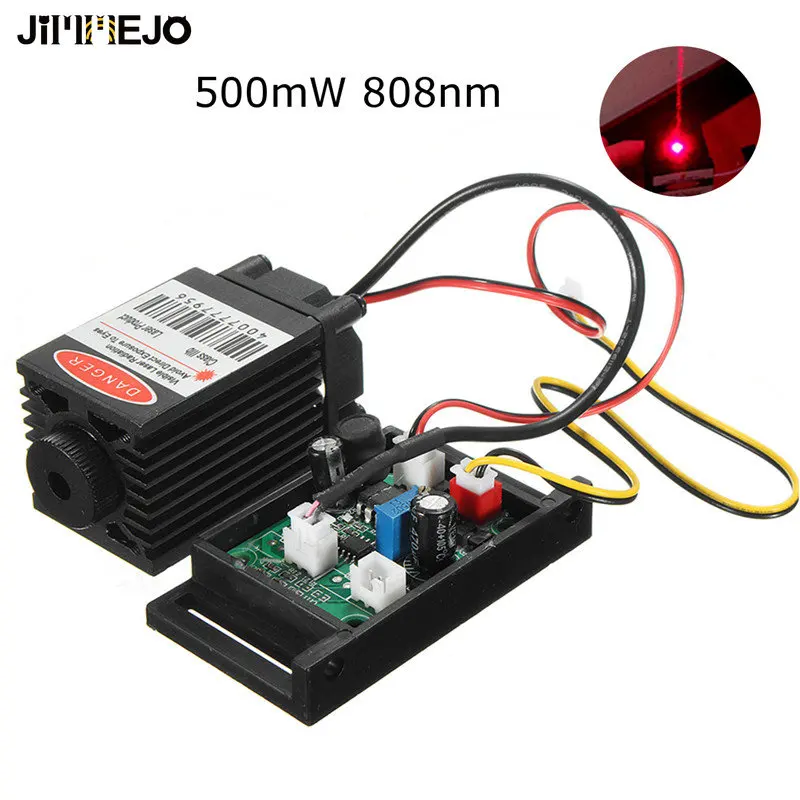 

Focusable 500mw 808nm Infrared IR Laser Diode Dot Module 12V+ TTL+ Fan Cooling Laser Module For CNC Engraving Machine