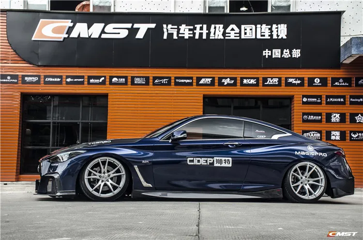Body Kit for Infiniti Q60 CMST Style Front Bumper Rear Bumper Carbon Fiber Front Lip Rear Diffuser Side Skirts and Trunk Spoiler Body Kit for Infiniti Q60 CMST Style Front Bumper Rear Bumper Carbon Fiber Front Lip Rear Diffuser Side Skirts and Trunk Spoiler