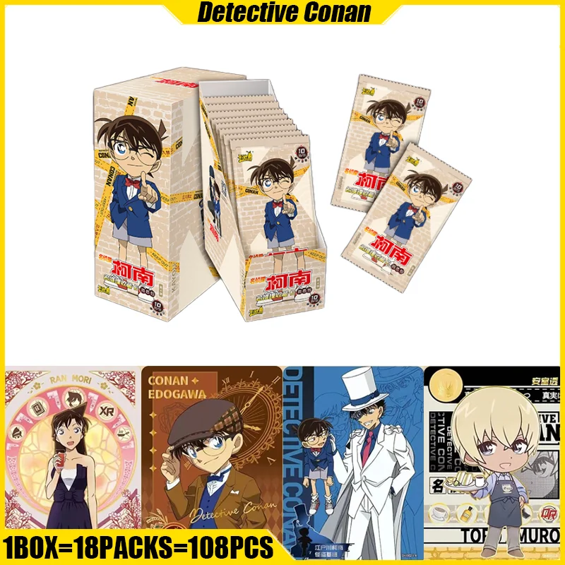 

KAYOU 4-10 Detective Conan Cards Jimmy Kudo Anime Collection Card Mistery Box Board Games Toys Birthday Gifts for Boys and Girls