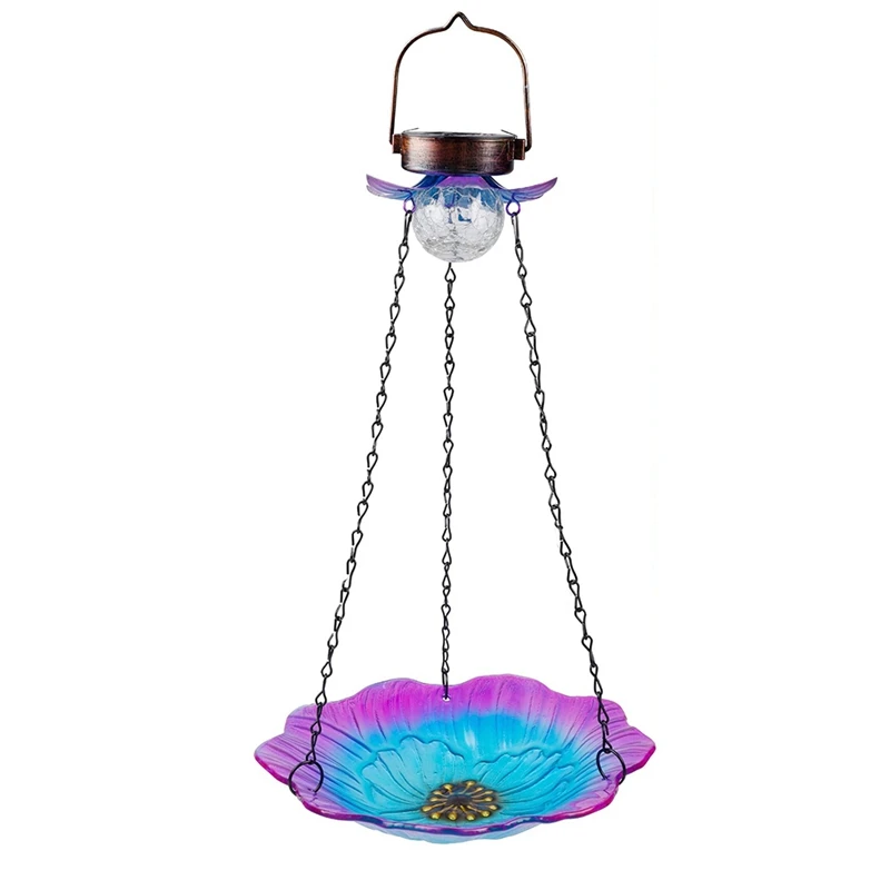 Promotion! Solar Powered Bird Bath For Outdoor Hanging, Wild Bird Feeder Glass Flower Seed Tray Outside, Waterproof Birdfeeders
Promotion! Solar Powered Bird Bath For Outdoor Hanging, Wild Bird Feeder Glass Flower Seed Tray Outside, Waterproof Birdfeeders