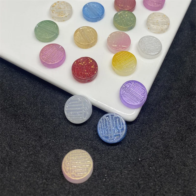 100PCS/lot 12mm Chinese Style FU Loose Beads Handmade Crystal Loose Spacer Beads for Jewelry Making Hairpin DIY Accessories 
100PCS/lot 12mm Chinese Style FU Loose Beads Handmade Crystal Loose Spacer Beads for Jewelry Making Hairpin DIY Accessories