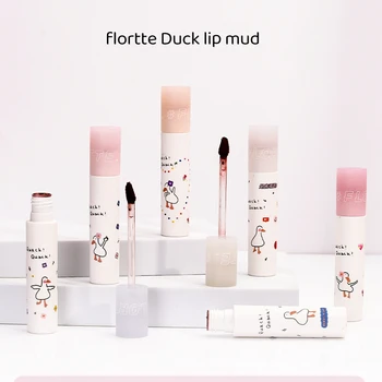 FLORTTE Beauty Duck Series Quack! Quack! Matte Lip Mud Air Lipstick Lip Tint Long-Lasting Women Makeup Cosmetic