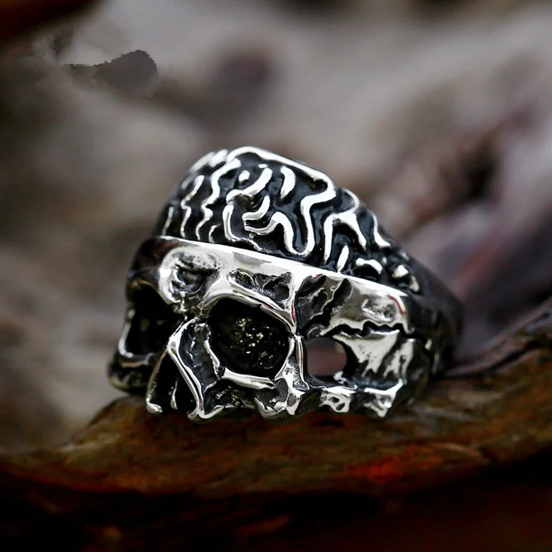 Vintage Punk Gothic Skull Head Stainless Steel Womens Mens Rings Unique for Biker Jewelry Halloween Creativity Gift Wholesale
Vintage Punk Gothic Skull Head Stainless Steel Womens Mens Rings Unique for Biker Jewelry Halloween Creativity Gift Wholesale