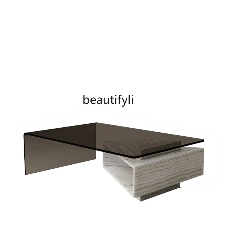 Marble Coffee Table Italian Style Light Luxury Minimalist Small Apartment Living Room Glass Creative Rectangle Retractable
Marble Coffee Table Italian Style Light Luxury Minimalist Small Apartment Living Room Glass Creative Rectangle Retractable
