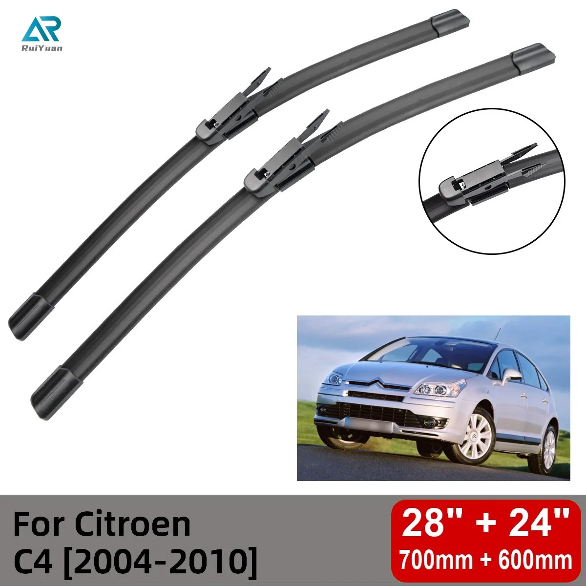 Front Wiper Blades For Citroen C4 2004-2010 Windshield Windscreen Window 28"+24" 2004 2005 2006 2007 2008 2009 2010
Front Wiper Blades For Citroen C4 2004-2010 Windshield Windscreen Window 28"+24" 2004 2005 2006 2007 2008 2009 2010