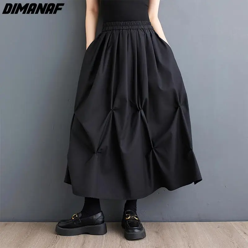 Dimanaf 2024 Summer Women Skirts Vintage Black Plus Size Casual Elastic Waist Solid Long Skirts Loose Loose
Dimanaf 2024 Summer Women Skirts Vintage Black Plus Size Casual Elastic Waist Solid Long Skirts Loose Loose