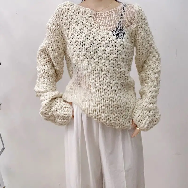 New Slouchy Hollow Off Shoulder Sweater Women's Loose Slim Sexy Off Shoulder Knitwear winter clothes women Polyester
New Slouchy Hollow Off Shoulder Sweater Women's Loose Slim Sexy Off Shoulder Knitwear winter clothes women Polyester
