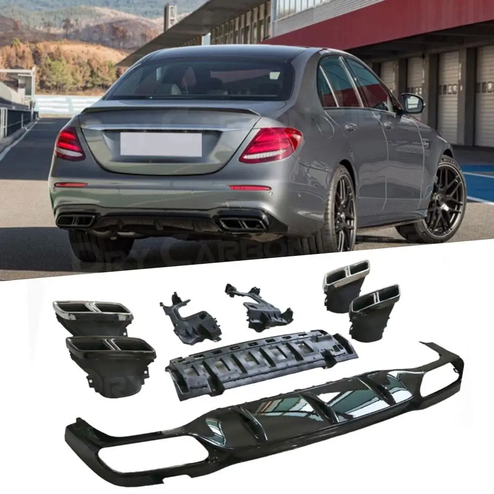 Для автомобиля класса E, полипропилен, с выхлопными наконечниками для Benz W213, E200, E300, E43 Sport, изменить на E63 AMG look 2017-2019
Для автомобиля класса E, полипропилен, с выхлопными наконечниками для Benz W213, E200, E300, E43 Sport, изменить на E63 AMG look 2017-2019