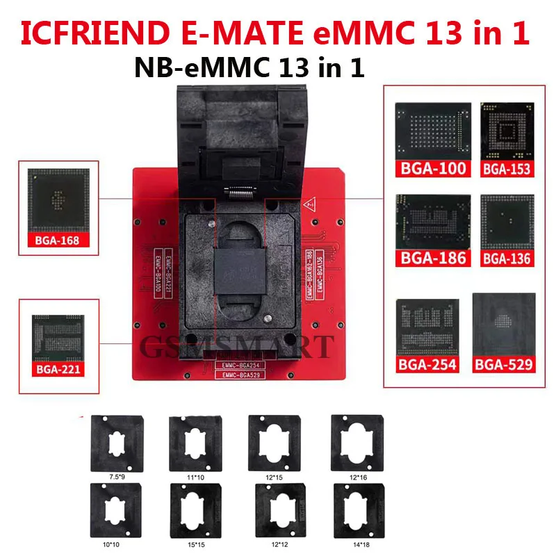 ICFRIEND NB- eMMC 13 in 1 E-MATE EMMC with mipi box z3x easy jtag ufi riff medusa pro |