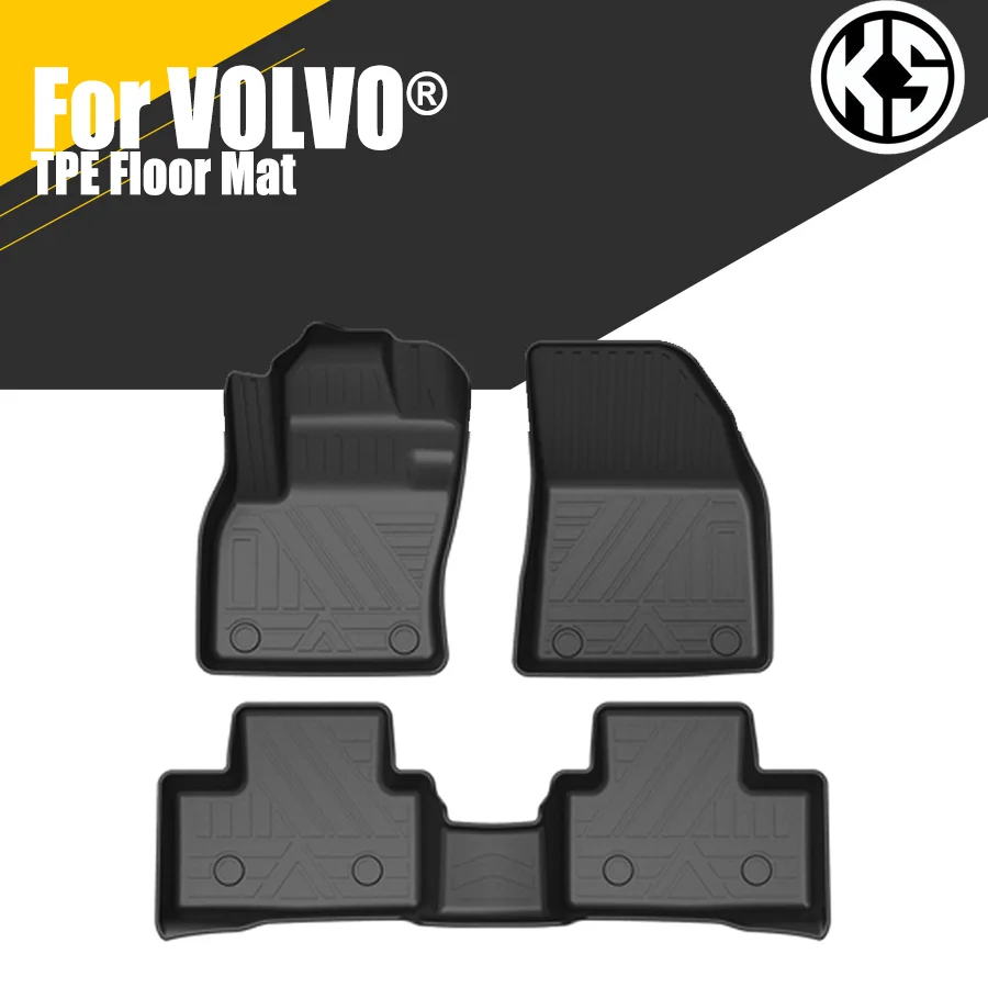 

Car Floor Mat For Volvo XC90 7 S90 XC40 V60 XC60 S60 TPE Rubber Waterproof Non-Slip Fully Surrounded Floor Mat Refit