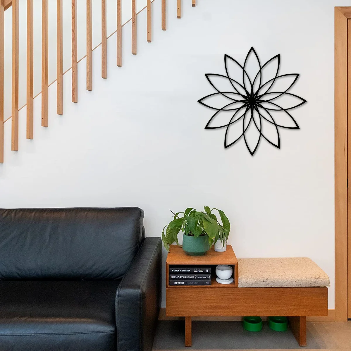 Geometric Flower Black Metal Iron Wall Hanging Crafts Home Interior Decor Living Room Decoration Housewarming Decoration Gift
Geometric Flower Black Metal Iron Wall Hanging Crafts Home Interior Decor Living Room Decoration Housewarming Decoration Gift
