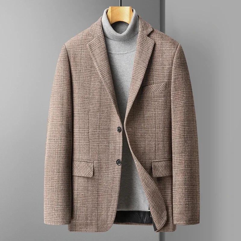 Top Grade 34.8% Wool Men for Blazers New Autumn and Winter Men's Smart Casual Classic Plaid Suit Jackets Brand Men's Clothing
Top Grade 34.8% Wool Men for Blazers New Autumn and Winter Men's Smart Casual Classic Plaid Suit Jackets Brand Men's Clothing