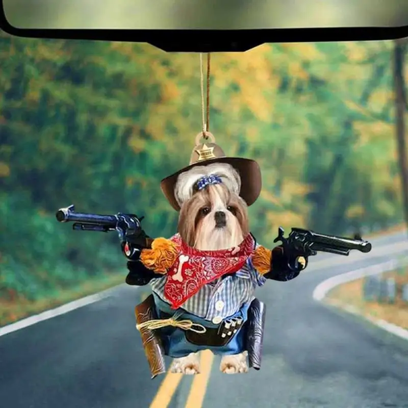 Cute Car Interior Cowboy Style Dog Pendant Rearview Mirror Ornaments Interior Decoration Accessories For Teens & Men Women
Cute Car Interior Cowboy Style Dog Pendant Rearview Mirror Ornaments Interior Decoration Accessories For Teens & Men Women