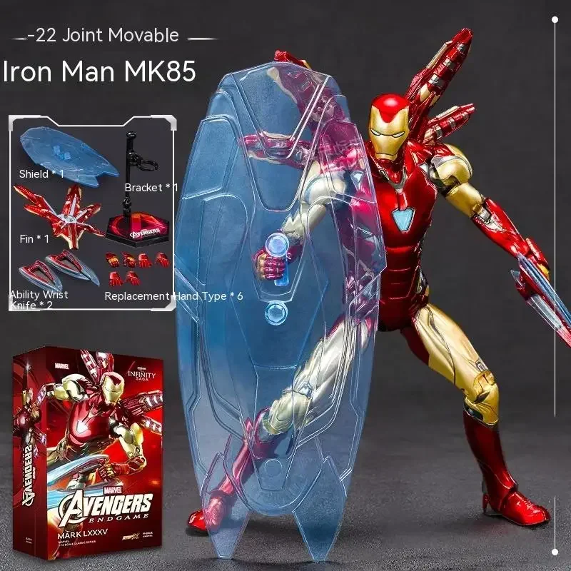 

Original Avengers Deluxe Iron Man Mk85 2.0 Led Light Edition Mark 85 Lxxv Nano Armor 1/10 Action Figure Endgame Legends Kid Gift