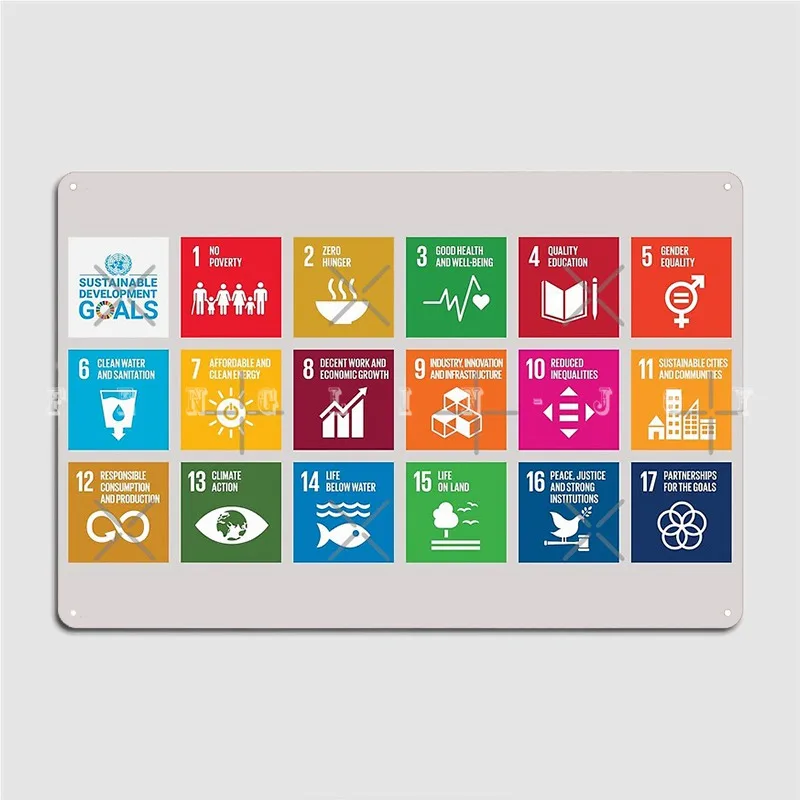 

Цели устойчивого развития Международный металлический знак кинотеатр кухня паб гараж Дизайн стен декор оловянный знак плакат