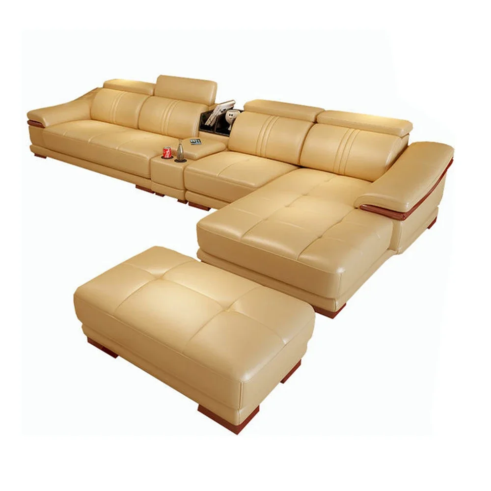 

Wohnzimmer Sofa Set Möbel Reale Echtes Kuh Leder Sofas Liege Couch Puff Asiento Muebles De Sala Canape L Sofa Cama