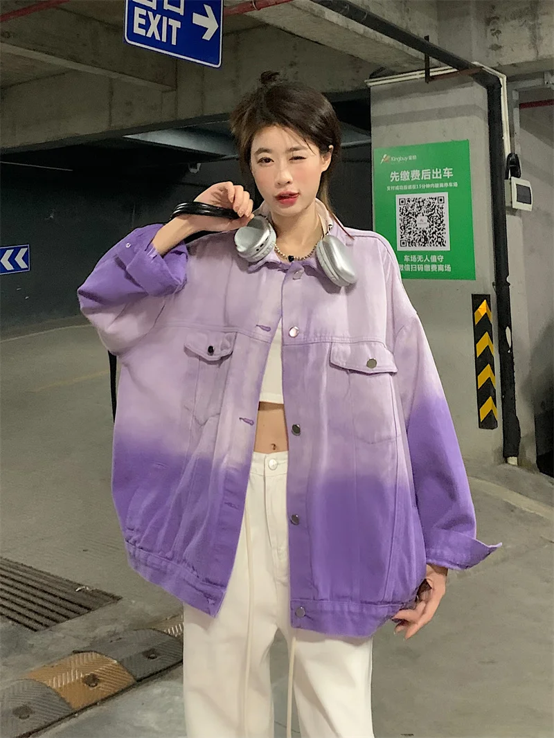 2022 New Fall Loose Long Sleeves Korean Style Gradual Color Denim Coat Women Free Shipping
2022 New Fall Loose Long Sleeves Korean Style Gradual Color Denim Coat Women Free Shipping