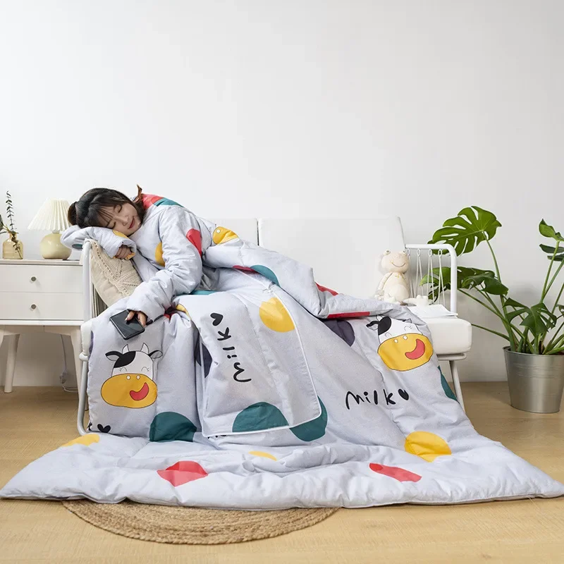 Cotton Thickened Multi-Functional Lazy Quilt, Nap Cover Blanket Children'S Anti-Kick Quilt, With Sleeves Can Be Worn
Cotton Thickened Multi-Functional Lazy Quilt, Nap Cover Blanket Children'S Anti-Kick Quilt, With Sleeves Can Be Worn