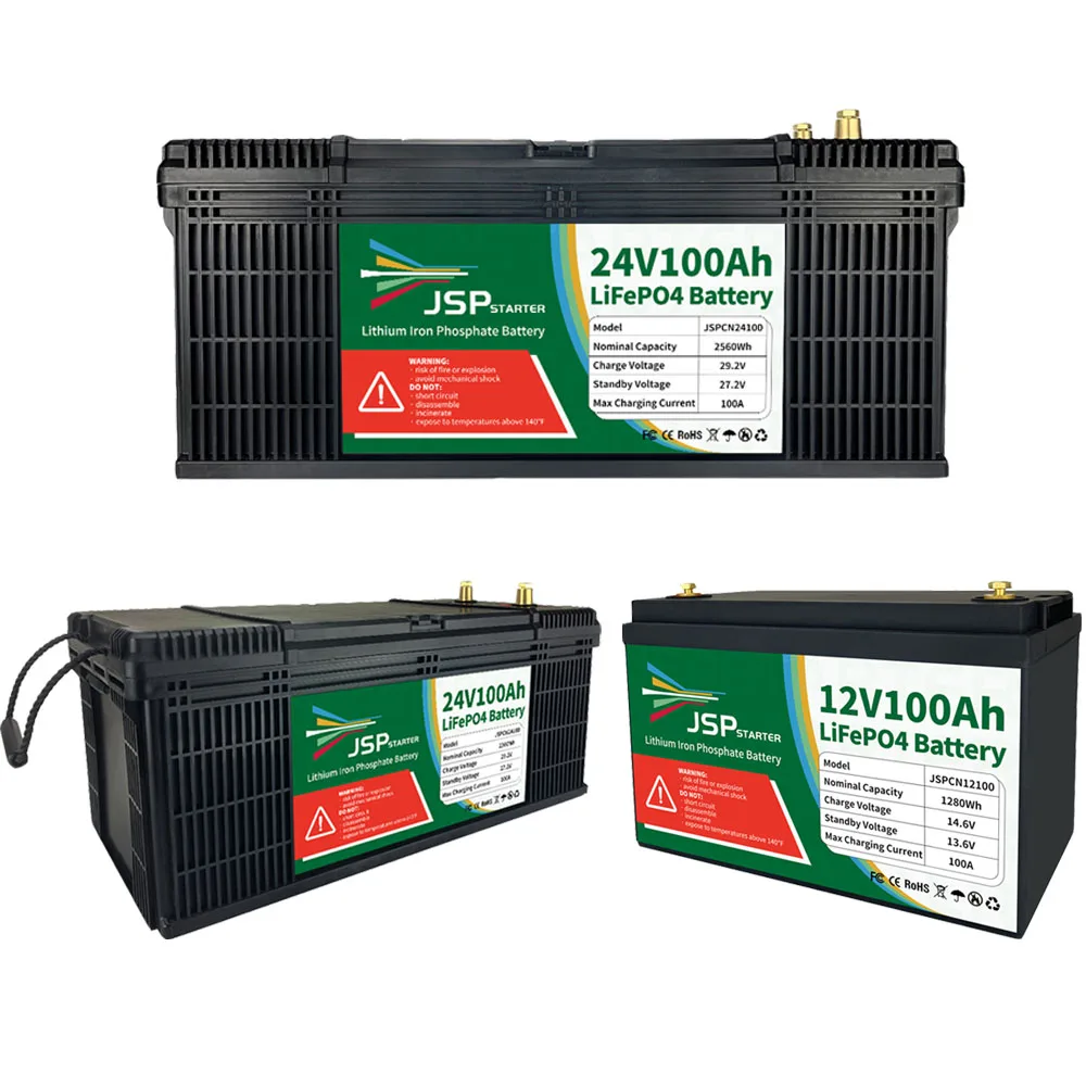 12V 24V 100Ah LiFePO4 Lithium Iron Phosphate Battery With BMS For Golf Cart EV RV Solar Energy Trolling Motor Mobile Power
12V 24V 100Ah LiFePO4 Lithium Iron Phosphate Battery With BMS For Golf Cart EV RV Solar Energy Trolling Motor Mobile Power