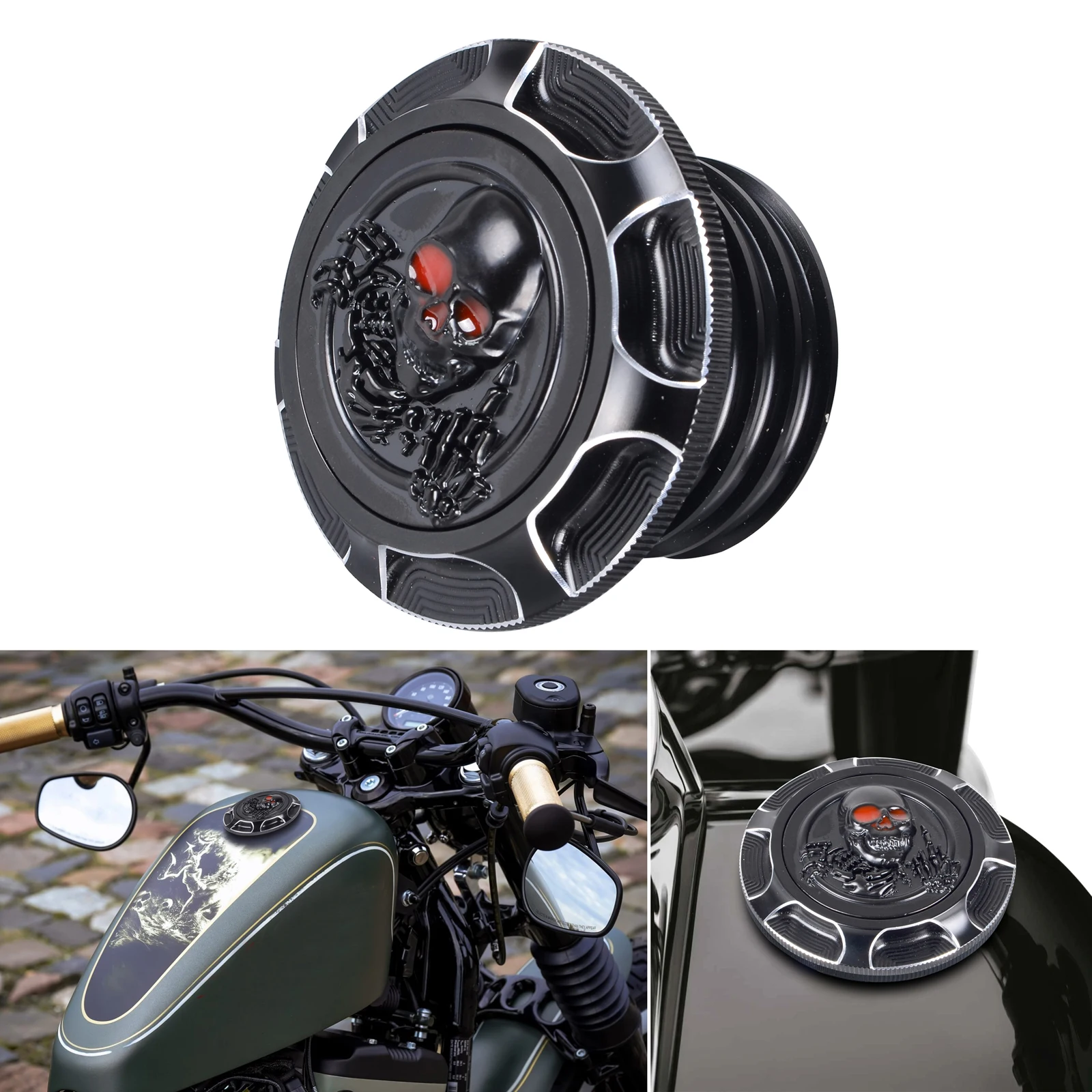 3D CNC Aluminum Motorcycle Tank Cover Fuel Gas Decorative Oil Cap for Harley Sportster XL 1200 883 X48 Dyna Touring Road King
3D CNC Aluminum Motorcycle Tank Cover Fuel Gas Decorative Oil Cap for Harley Sportster XL 1200 883 X48 Dyna Touring Road King