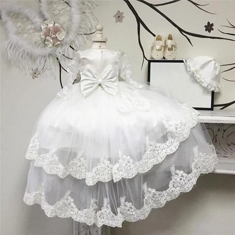 Long Sleeve Flower Girl Dresses A Line Jewel Lace Applique Girls Pageant Ball Gown With Tiered Skirts For Wedding Party
Long Sleeve Flower Girl Dresses A Line Jewel Lace Applique Girls Pageant Ball Gown With Tiered Skirts For Wedding Party