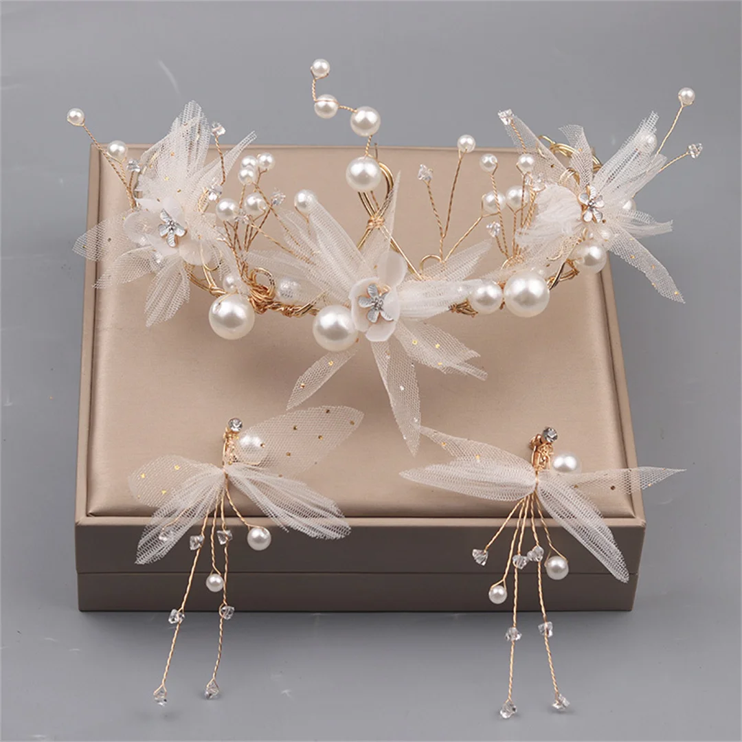 Bridal headdress accessories, wedding dress, fairy beauty three-piece suit, Korean wedding princess pair, hair clip Pearls
Bridal headdress accessories, wedding dress, fairy beauty three-piece suit, Korean wedding princess pair, hair clip Pearls