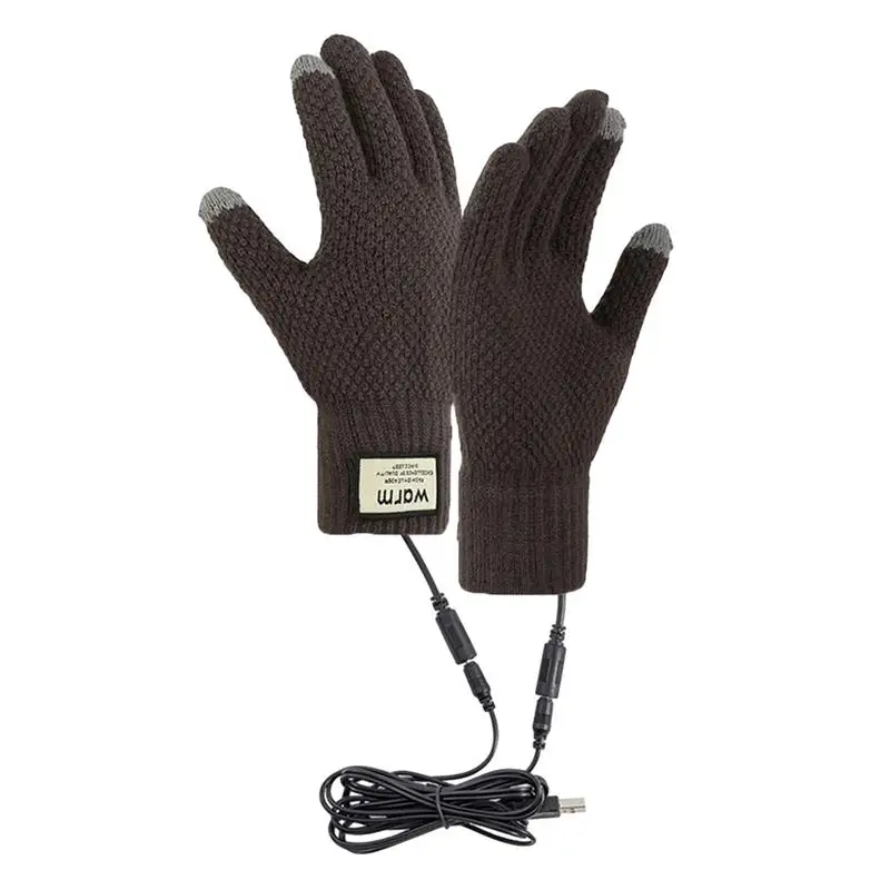 

Winter Gloves Touchscreen Gloves USB Heated Touchscreen Gloves Anti Slip Heated Gloves Hands Warm In Cold Weather Thermal Gloves